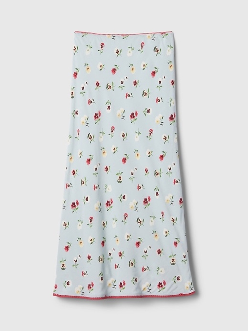 Gap Doen Midi Light Blue Floral Slip Skirt M